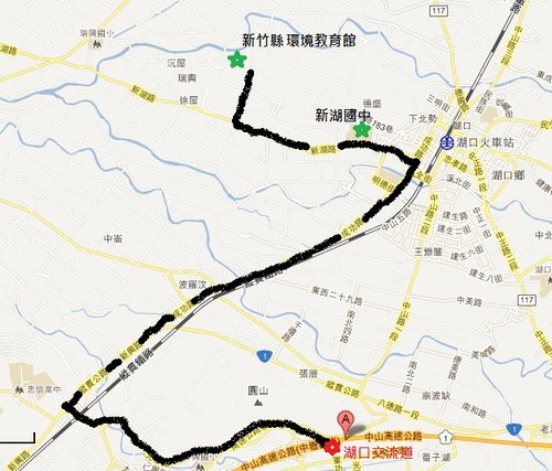 新竹縣生態環境教育園區「環境教育館」   行車路線圖